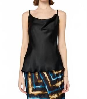 NEW SOFIA davina satin top in black